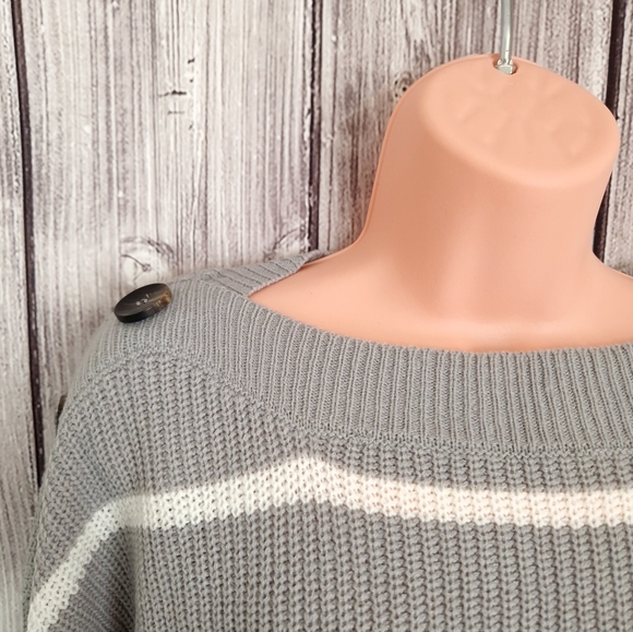 Pep&Co Size uk 16/18 Sweater Striped Gray and white - Picture 5 of 8